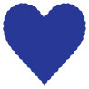 Comet Scallop Heart Card 4 Inch - 25/Pk
