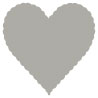 Fog Scallop Heart Card 4 Inch - 25/Pk