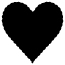 Black Scallop Heart Card 4 Inch - 25/Pk