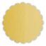 Gold Scallop Heart Card 4 Inch - 25/Pk