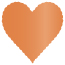 Flame Scallop Heart Card 4 Inch - 25/Pk