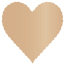 Cappuccino Scallop Heart Card 4 Inch - 25/Pk