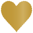 Antique Gold Scallop Heart Card 4 Inch - 25/Pk