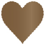 Bronze Scallop Heart Card 4 Inch - 25/Pk