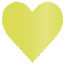 Lime Scallop Heart Card 4 Inch - 25/Pk
