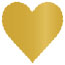 Olive Scallop Heart Card 4 Inch - 25/Pk