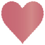 Azalea Scallop Heart Card 4 Inch - 25/Pk