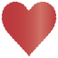 Jupiter Scallop Heart Card 4 Inch - 25/Pk
