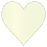 Mint Scallop Heart Card 4 Inch - 25/Pk