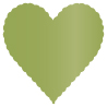 Fairway Scallop Heart Card 4 Inch - 25/Pk
