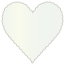 Metallic Aquamarine Scallop Heart Card 4 Inch - 25/Pk