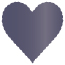 Iris Blue Scallop Heart Card 4 Inch - 25/Pk