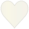 Citrine Scallop Heart Card 4 Inch - 25/Pk