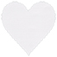 Linen Solar White Scallop Heart Card 4 Inch - 25/Pk