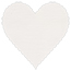 Linen Natural White Scallop Heart Card 4 Inch - 25/Pk