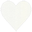 White Pearl Scallop Heart Card 4 Inch - 25/Pk