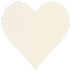Natural White Pearl Scallop Heart Card 4 Inch - 25/Pk