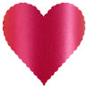 Pink Silk Scallop Heart Card 4 Inch - 25/Pk