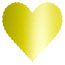 Green Silk Scallop Heart Card 4 Inch - 25/Pk