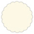 Crest Natural White Scallop Circle Card 2 1/2 Inch - 25/Pk