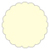 Crest Baronial Ivory Scallop Circle Card 2 1/2 Inch - 25/Pk
