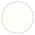 Textured Bianco Scallop Circle Card 2 1/2 Inch - 25/Pk