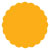 Bumble Bee Scallop Circle Card 2 1/2 Inch - 25/Pk