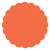 Electric Orange Scallop Circle Card 2 1/2 Inch - 25/Pk