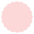 Pink Feather Scallop Circle Card 2 1/2 Inch - 25/Pk