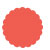 Coral Scallop Circle Card 2 1/2 Inch - 25/Pk