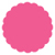 Raspberry Scallop Circle Card 2 1/2 Inch - 25/Pk