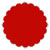 Firecracker Red Scallop Circle Card 2 1/2 Inch - 25/Pk