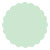 Green Tea Scallop Circle Card 2 1/2 Inch - 25/Pk