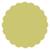 Tropical Green Scallop Circle Card 2 1/2 Inch - 25/Pk