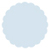 Blue Feather Scallop Circle Card 2 1/2 Inch - 25/Pk