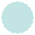 Daffy Blue Scallop Circle Card 2 1/2 Inch - 25/Pk