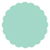Tiffany Blue Scallop Circle Card 2 1/2 Inch - 25/Pk