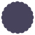 Navy Scallop Circle Card 2 1/2 Inch - 25/Pk
