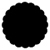 Black Scallop Circle Card 2 1/2 Inch - 25/Pk
