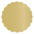 Gold Leaf Scallop Circle Card 2 1/2 Inch - 25/Pk