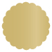 Gold Leaf Scallop Circle Card 2 1/2 Inch - 25/Pk