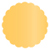 Amber Scallop Circle Card 2 1/2 Inch - 25/Pk
