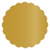 Antique Gold Scallop Circle Card 2 1/2 Inch - 25/Pk