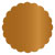 Cognac Scallop Circle Card 2 1/2 Inch - 25/Pk