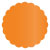 Mandarin Scallop Circle Card 2 1/2 Inch - 25/Pk