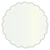Metallic Aquamarine Scallop Circle Card 2 1/2 Inch - 25/Pk