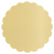 Gold Pearl Scallop Circle Card 2 1/2 Inch - 25/Pk