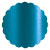 Teal Silk Scallop Circle Card 2 1/2 Inch - 25/Pk