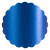Blue Silk Scallop Circle Card 2 1/2 Inch - 25/Pk