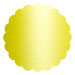 Green Silk Scallop Circle Card 2 1/2 Inch - 25/Pk